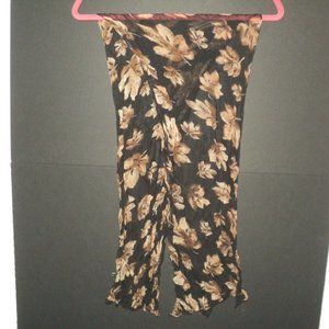 Soho Design Group Scarf Oblong Crinkled Brown Leaves Made in India 13" x 53"